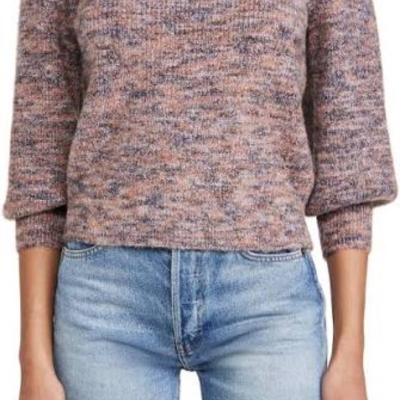 Madewell Space dyed Eaton puff sleeve sweater, Size S EUC - Picture 3 of 6